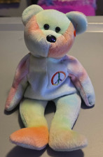 Ty Beanie Baby Peace Bear No Tags CUTE!