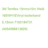 3M Temflex 15Mmx10M Weiß 165Wh1Evinyl-Isolierband 0,15Mm 7100184731 (40545966138
