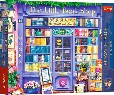 NEW TREFL Jigsaw Puzzle 500 Pieces Premium Plus Tea Time Bookstore