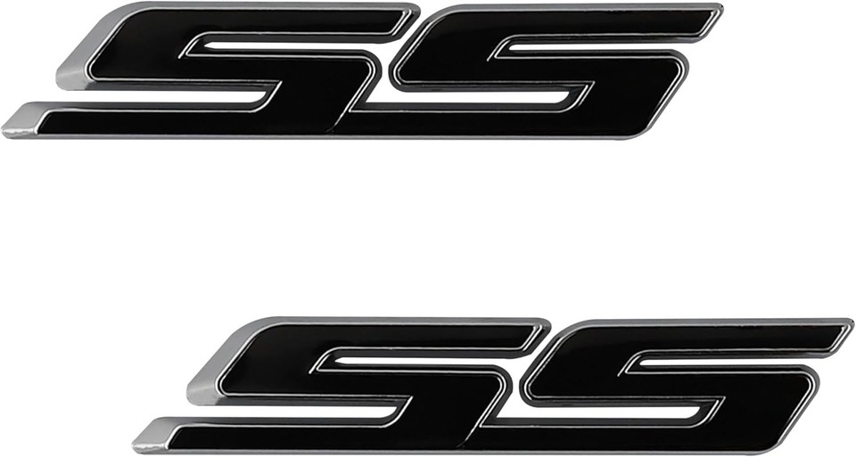 2 pcs SS Emblem Metal Super Sport Badge 3D SS Sticker Parts Camaro SS ...