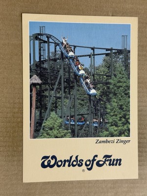 Postcard Kansas City MO Worlds Of Fun Amusement Park Zambezi