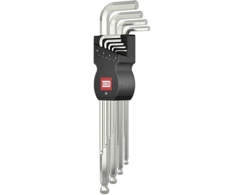 Inbus® 76893 Winkelschraubendreher Set 9Tlg., 1.5–10Mm, Mit Geckotip® & Kugelkop-image