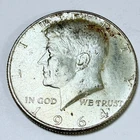 1964 Silver Kennedy Half Dollar - 90% Silver - Circulated Coin  #5521