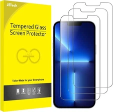 JETech Screen Protector for iPhone 16e 16e/13/13 Pro, Transparent 