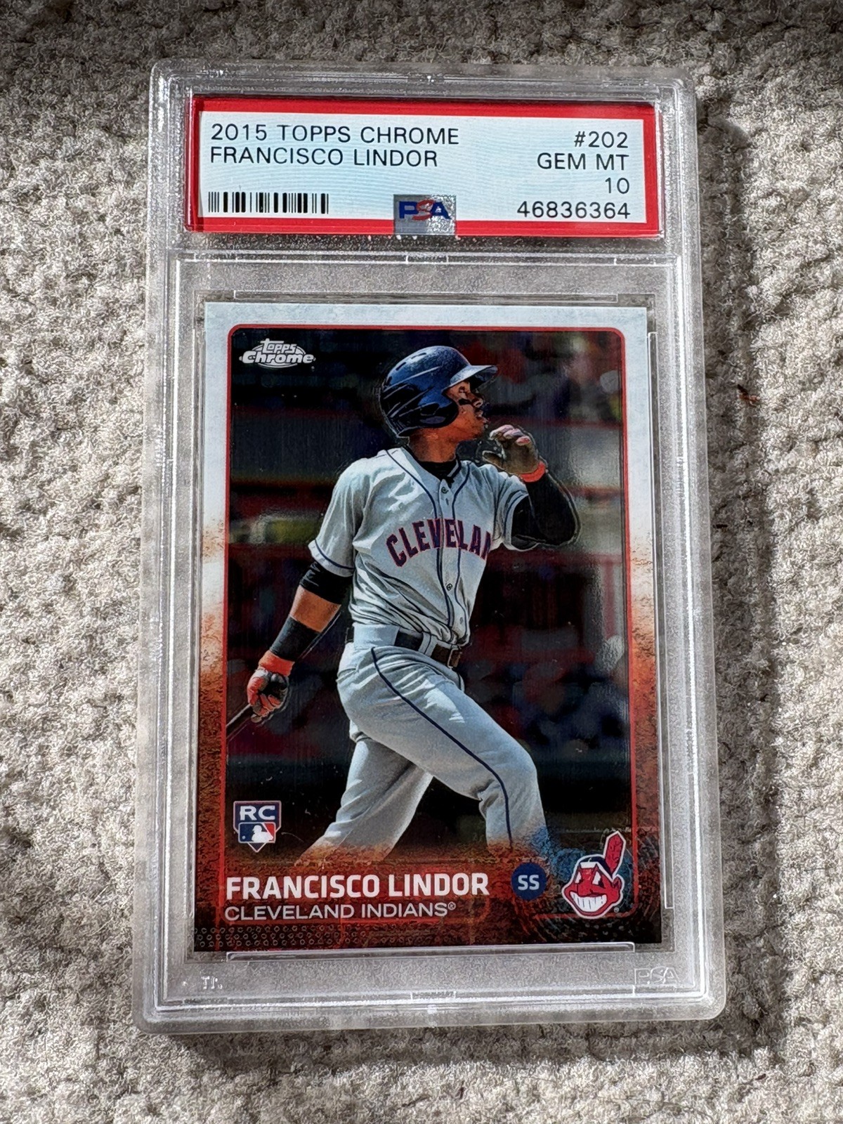 2015 Topps Chrome - Francisco Lindor #202 Rookie RC PSA 10