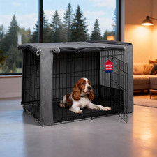 Breathable Dog Crate Cover 36 Inch, Durable Heavy Duty Kennel Cover, Dual Zipper