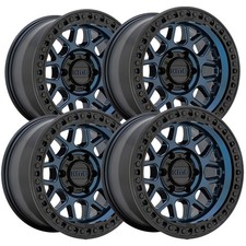 Set Of 4 Kmc Km549 Grs 17x9 5x5 -12mm Blue Wheels Rims 17 Inch Set Of 4 Kmc Km549 Grs 17x9 5x5 -12mm Blue Wheels Rims 17 Inch