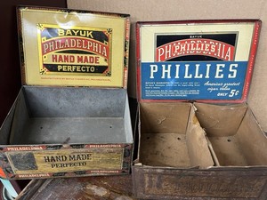 Bayuk Philadelphia Cigar Boxes Perfecto & Phillies 5c