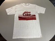 Vintage Cherry Coke T-shirt Lg Design On Front. Made In USA