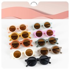 1 Pc Kids Round Sunglasses 1-7 Years Sun Protection Baby UV Shade Glasses