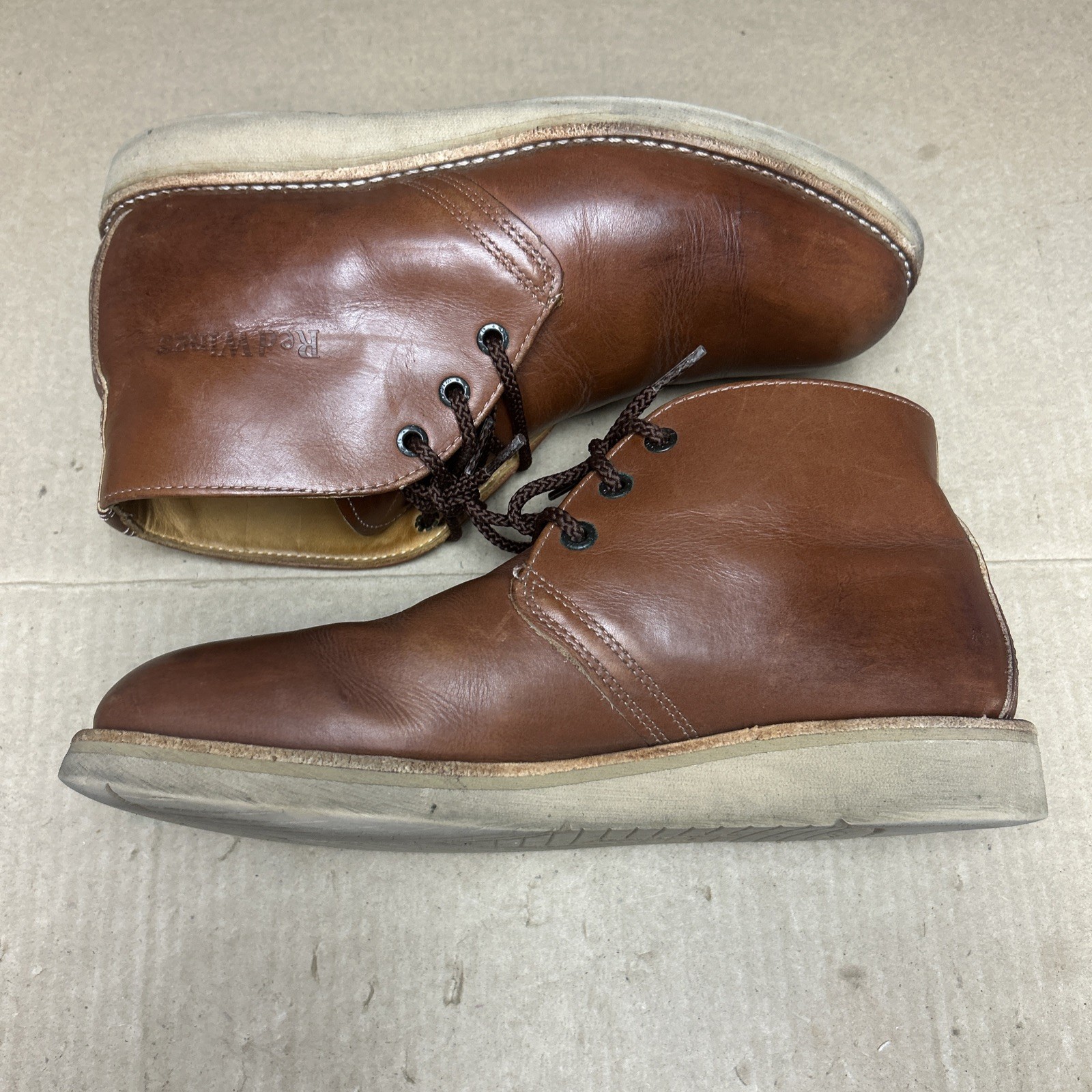 Red Wing 595 Chukka Brown Leather Work Boots Mens size 7.5 D USA Made