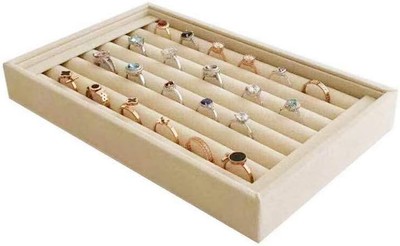 Beautiful Beige Jewelry Collection Storage Tray Premium Light beige-Ring 