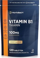 Vitamin B1 Hochdosiert 100Mg Thiamin | 120 Vegane Tabletten