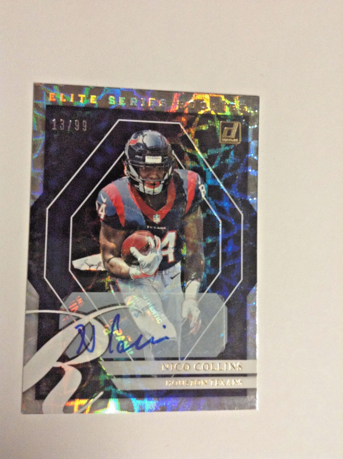 Nico Collins Panini Donruss Elite Series Rookie #ESRNCO Autograph