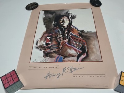 Amy R. Stein ''Little Yellow Flower'' New Mexico 1987 Poster 21x28 SIGNED Rare!