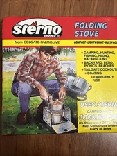 NEW Vintage Sterno Folding Stove Camping Hunting Backpacking Outdoor Cooking