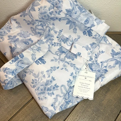 POTTERY BARN TEEN LOVESHACKFANCY XL ESSENTIAL LAUNDRY BACKPACK, 16 X 31"~ BLUE