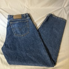 Vtg Levis 550 Blue Denim Jeans Mens 36W 31L 36x31 Blue Relaxed Tapered USA Made