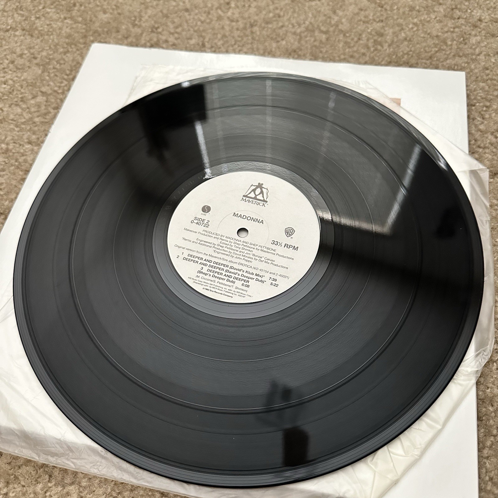 Madonna – Deeper And Deeper 12" Vinyl Single - 1992  