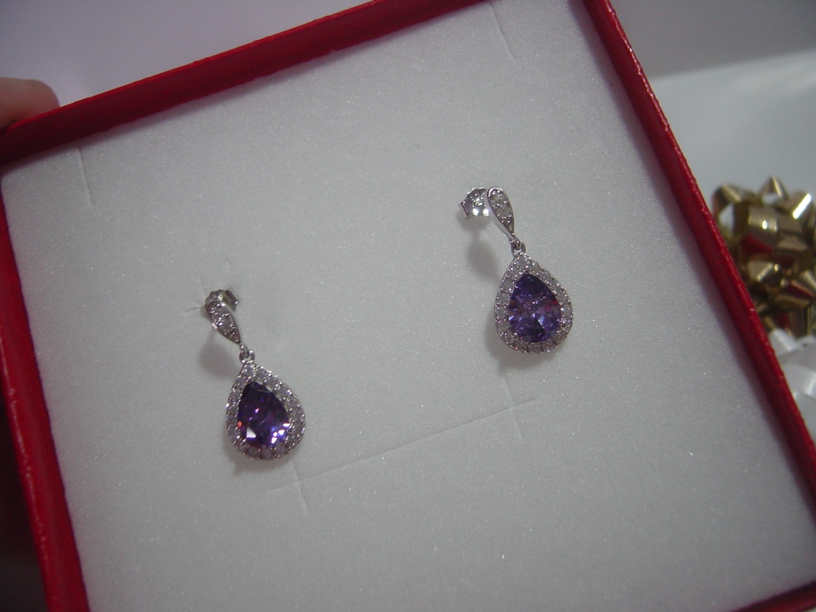 superb Solid Silver Earrings-high graded cubic zi… - image 3
