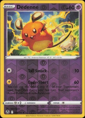 Pokemon - Dedenne #085/195 - SWSH12: Silver Tempest Reverse Holo
