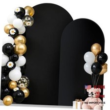 Wedding Arch Backdrop Cover Set of 2 7.2FT, 6FT Stretchy 6FT,7.2FT Black