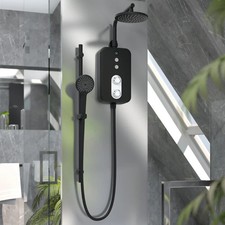 electric shower 9.5kw in matt black still in box brand new