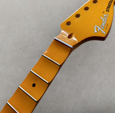 Big head 22 Frets maple 25.5" Guitar Neck maple fingerboard dot inlay yellow