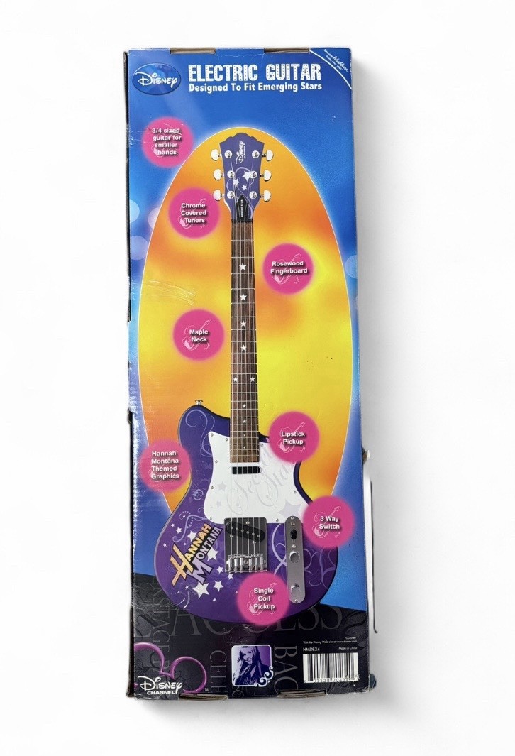 Disney Hannah Montana Electric Guitar Purple 3/4 Solid Body 6