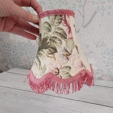 Small Clip On Fabric Floral Lampshade French Country Farmhouse Shabby Chic