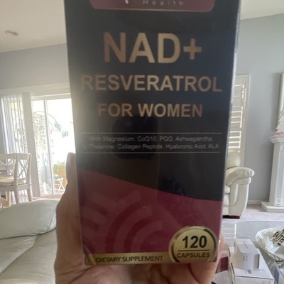 Totaria NAD+ Resveratrol Women Supplement 120 Veg Capsules 600mg CoQ10 PQQ