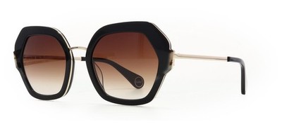 WOOW SUPER FUNKY 2 100 Shiny Black / Brown Gradient Sunglasses 51mm