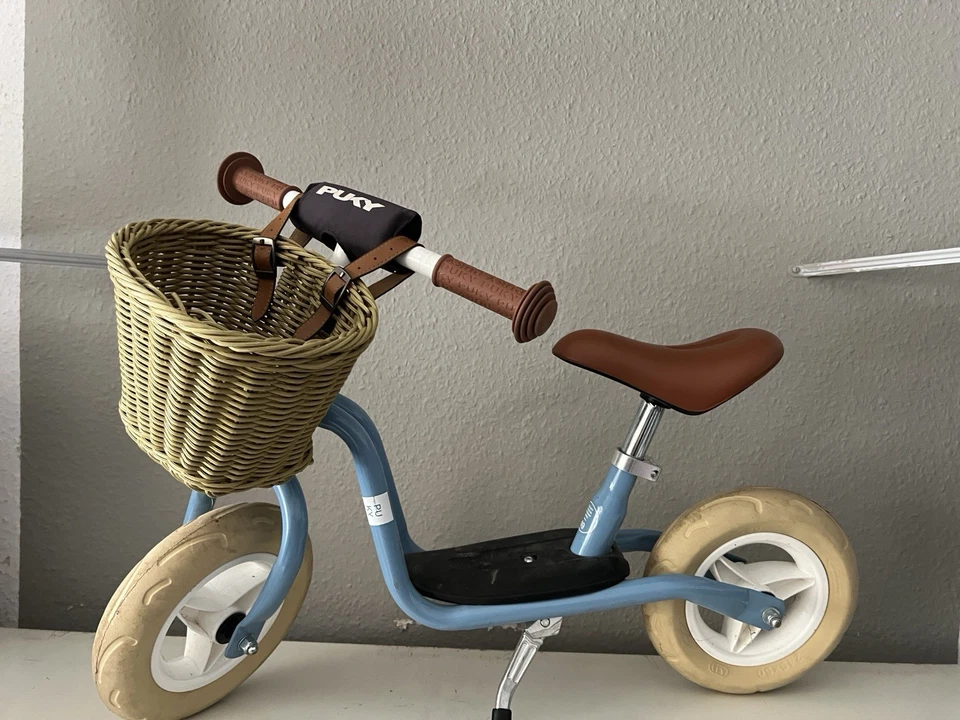 PUKY Retro classic Blue Laufrad LRM 8 Zoll ab 2 Jahren mit Körbchen - Bild 4 von 4