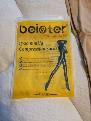 New Beister  15-20 mmHg Compression  Socks Beige 4xL.     A7