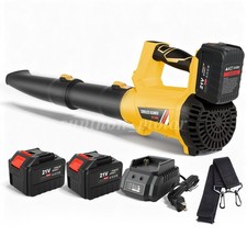 680cfm 280mph 21v Leaf Blower Cordless W 2x6.0ah Battery Charge Electric New