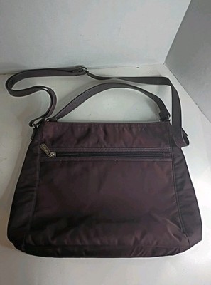 Thirty-One Everything Crossbody Plum Purple Purse Handbag Shoulder Bag Nylon