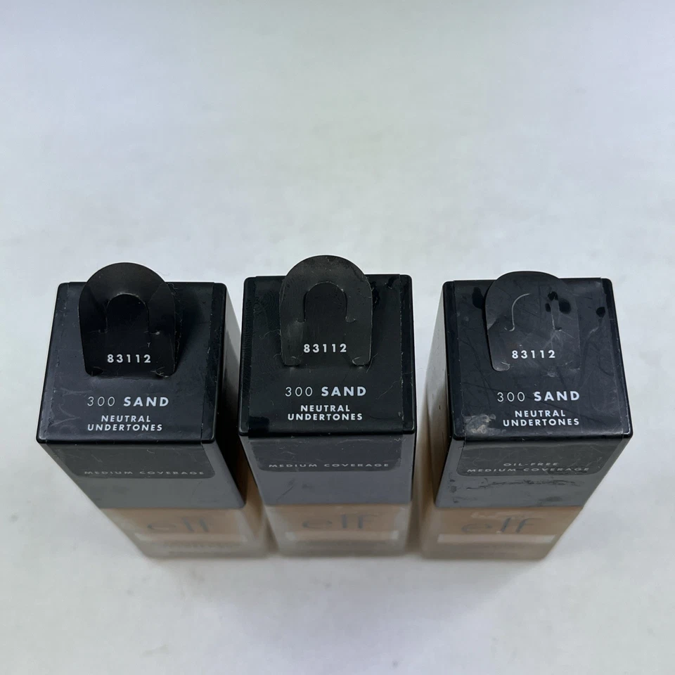 ELF Flawless Satin Foundation 300 Sand Medium Coverage .68 oz. New Lot Of 3 - Image 2 of 4