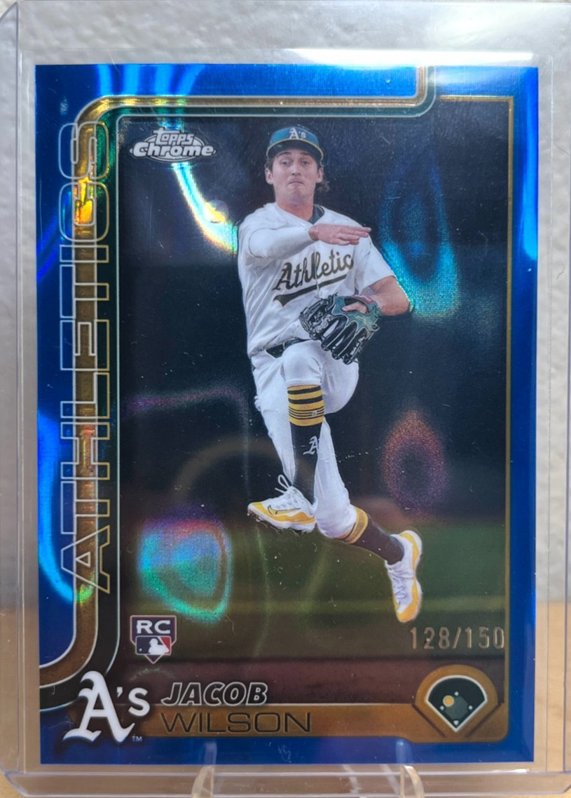 2025 Topps Chrome - Jacob Wilson #96 Blue Lava Refractor /150 (RC)