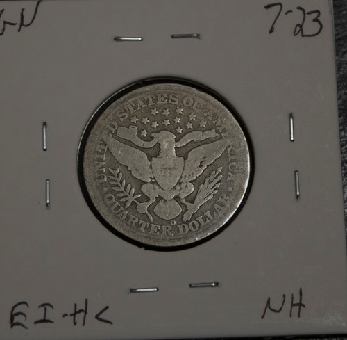1897 O Barber Quarter   Lot Y3560 - Afbeelding 2 van 2