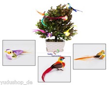 12 stück schöne Deko-Vögel mit Federn Dekorative Kunstvögel