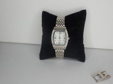 Ladies Beautiful Faux Diamond Accented Rectangular Face Watch