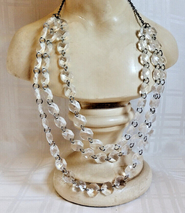 10" Inch Three/Multi Strand/Thread Octagonal Clea… - image 1