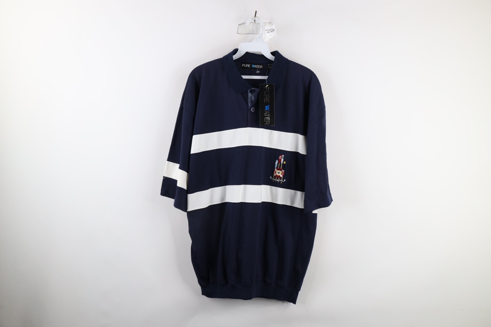 FILA Polo pullover Deadstock vintage anni 90 streetwear uomo grande righe canottaggio girocollo