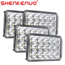 4PCS 4x6" LED Headlights HI-LO Beam Lamp for Chevy Pickup 1981-87 C10 K10 Blazer