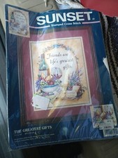 Sunset Stamped Cross Stitch 13121 The Greatest Gifts Friends New