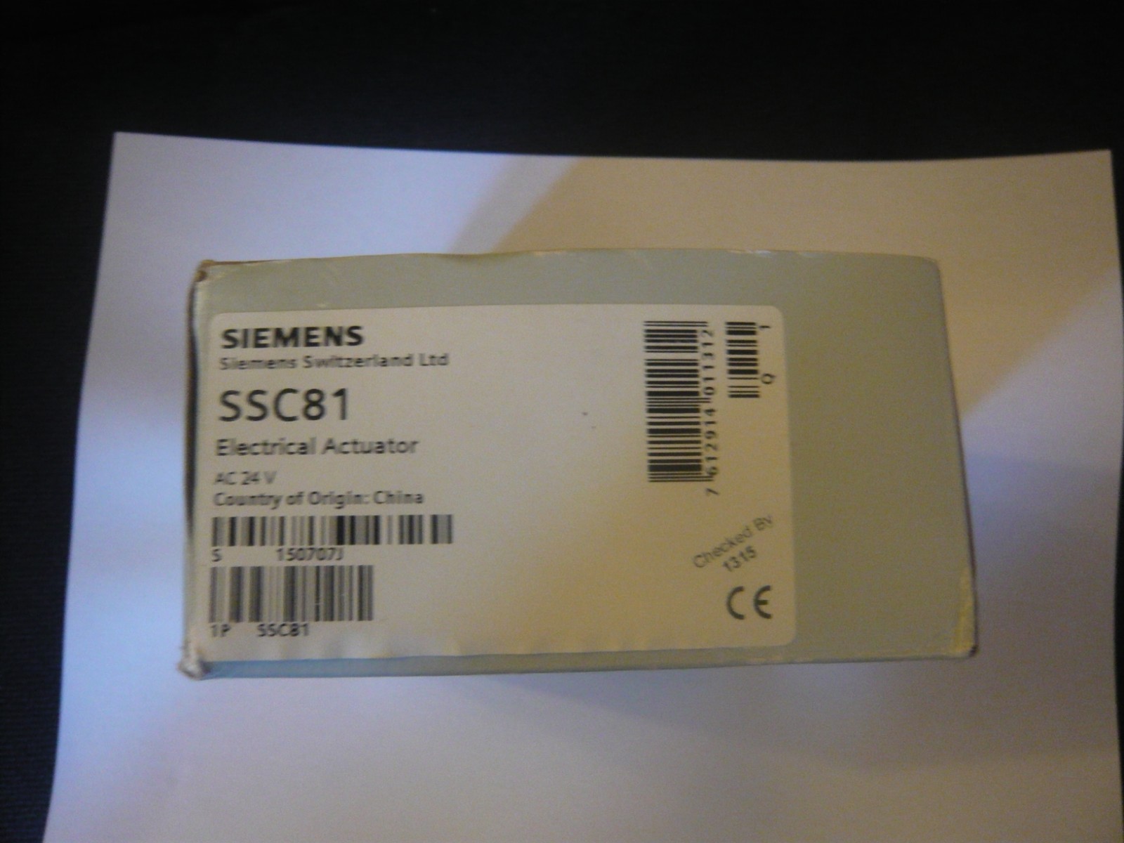 Siemens SSC81 3 position actuator 24V