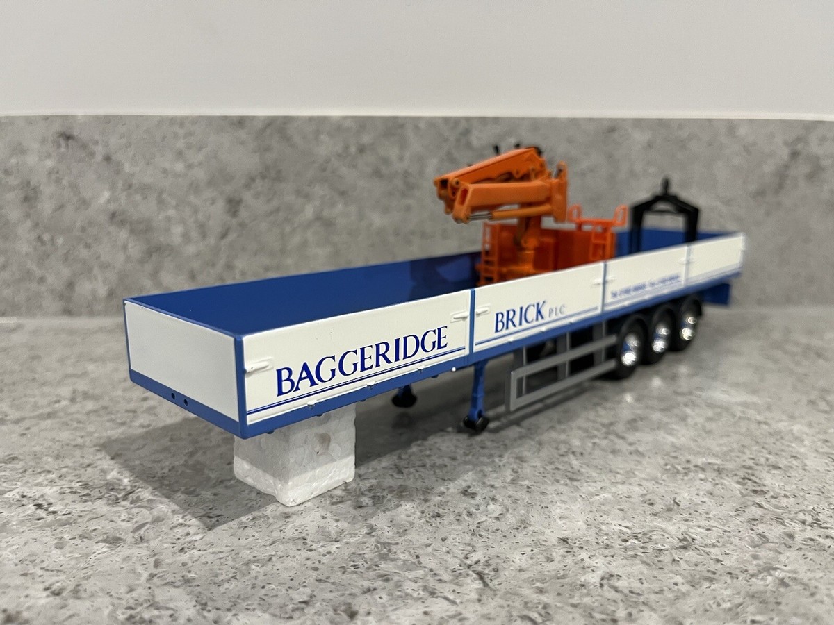 Corgi - Dropside Trailer w/Crane Hiab - Baggeridge Brick - CC12925