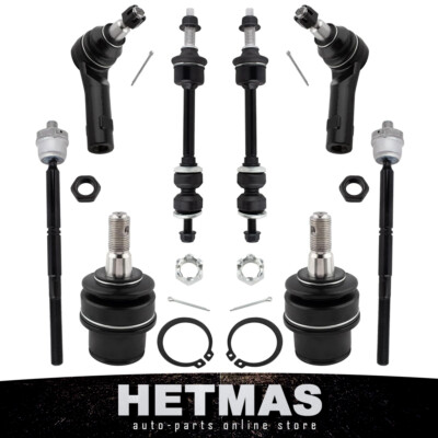 8PCS Inner Outer Tie Rod Lower Ball Joints Sway Bar Links For Ford F-150 Mark LT