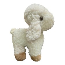 Eden Toys White Lamb Stuffed Animal Sheep Plush 9" As Is