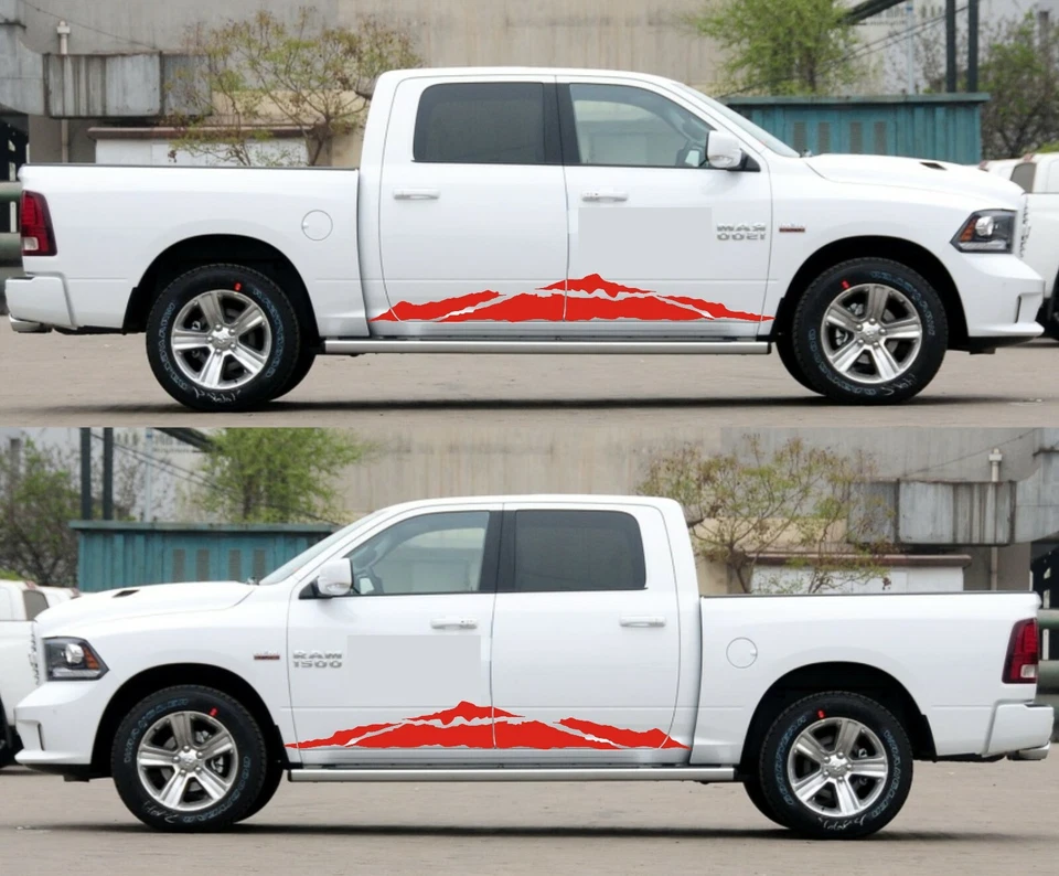 Para Dodge Ram 1500 2500 2014 15 16 Montaje Puerta Lateral Vinilo Calcomanía Adhesiva Gráfico Foto 2 de 4